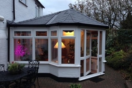 After Hybrid Shape Tiled Warm Roof Conservatory, 