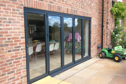 Anthracite Grey Aluminium Bi-folding Doors, 