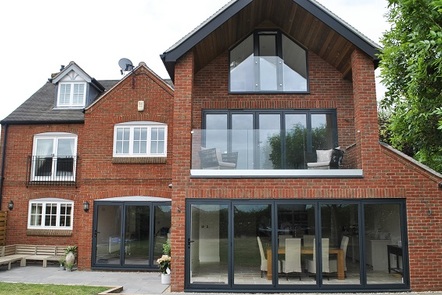 Anthracite Grey Aluminium Bi-folding Doors, 