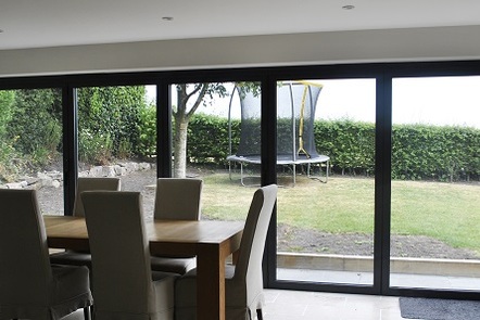 Anthracite Grey Aluminium Bi-folding Doors, 