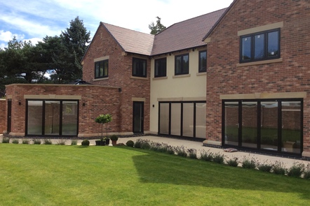 Black PVCu Bi-folding Doors, 