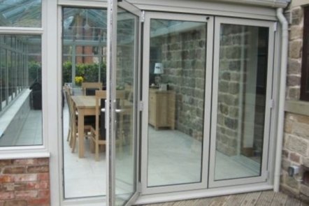 Sage Aluminium Bi-folding Doors, 