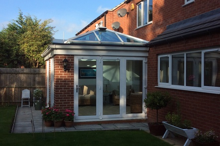 White PVCu Bi-folding Doors, 