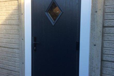 Anthracite Grey Diamond Cottage Composite Door, 