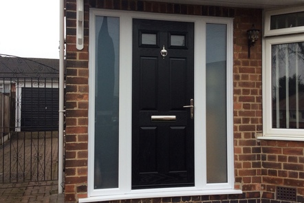 Black Composite Door & Sidelights, 
