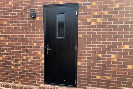 Black Cottage Composite Door, 