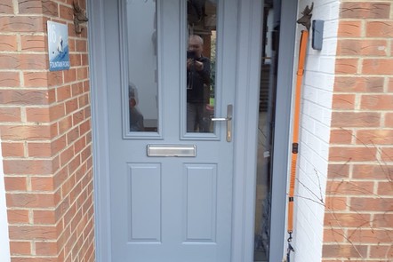 Light Grey Composite Door & Side Light, 