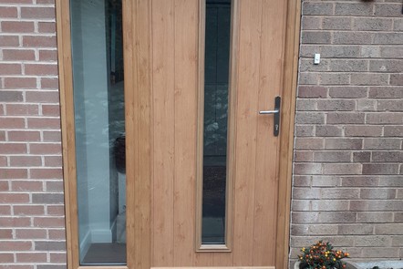 Light Oak Composite Door & Side Light, 