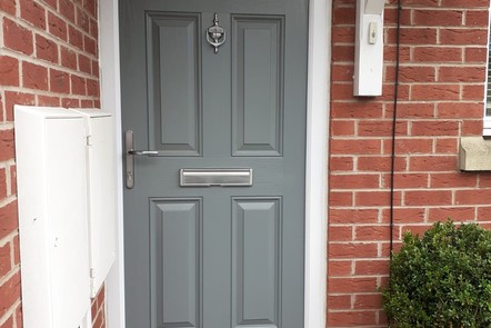 Mouse Grey Solid Composite Door, 