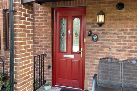 Red Composite Door & Frame, 
