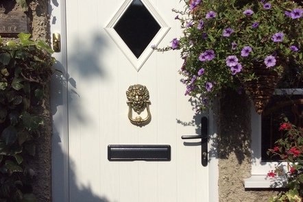 White Cottage Diamond Composite Door, 