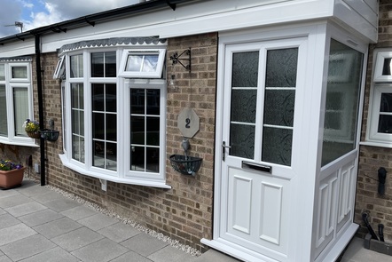 White PVCu Porch & Entrance Door, 