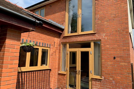 Irish Oak French Doors PVCu, 