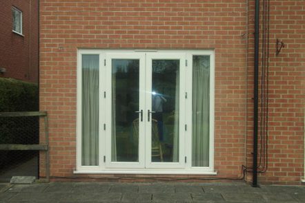 White PVCu French Doors, 