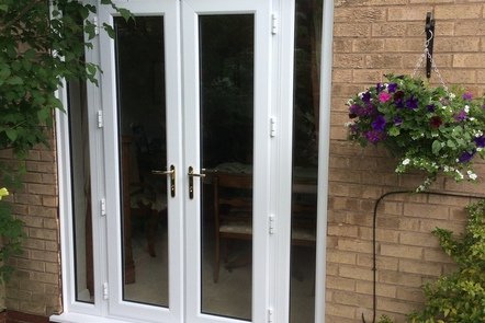 White PVCu French Doors, 