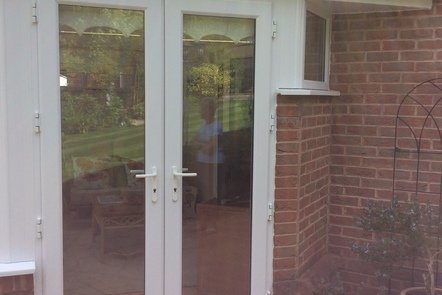 White PVCu French Doors, 