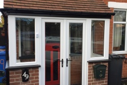 White PVCu French Doors, 