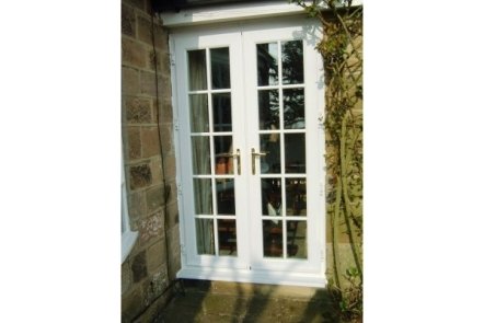 White PVCu French Doors, 