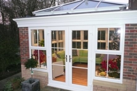 White PVCu Orangery, 