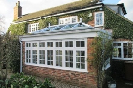 White PVCu Orangery, 