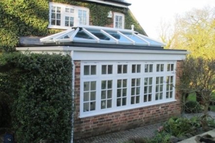 White PVCu Orangery, 