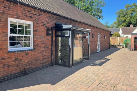 Anthracite PVCu Patio door to a Porch, 