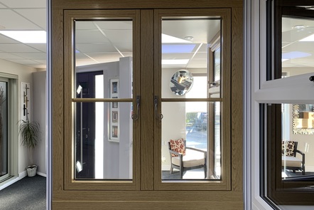 Irish Oak PVCu Flush Fit French Window Irish Oak PVCu Flush Fit French Window,