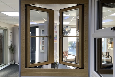 Irish Oak PVCu Flush Fit French Window Irish Oak PVCu Flush Fit French Window,